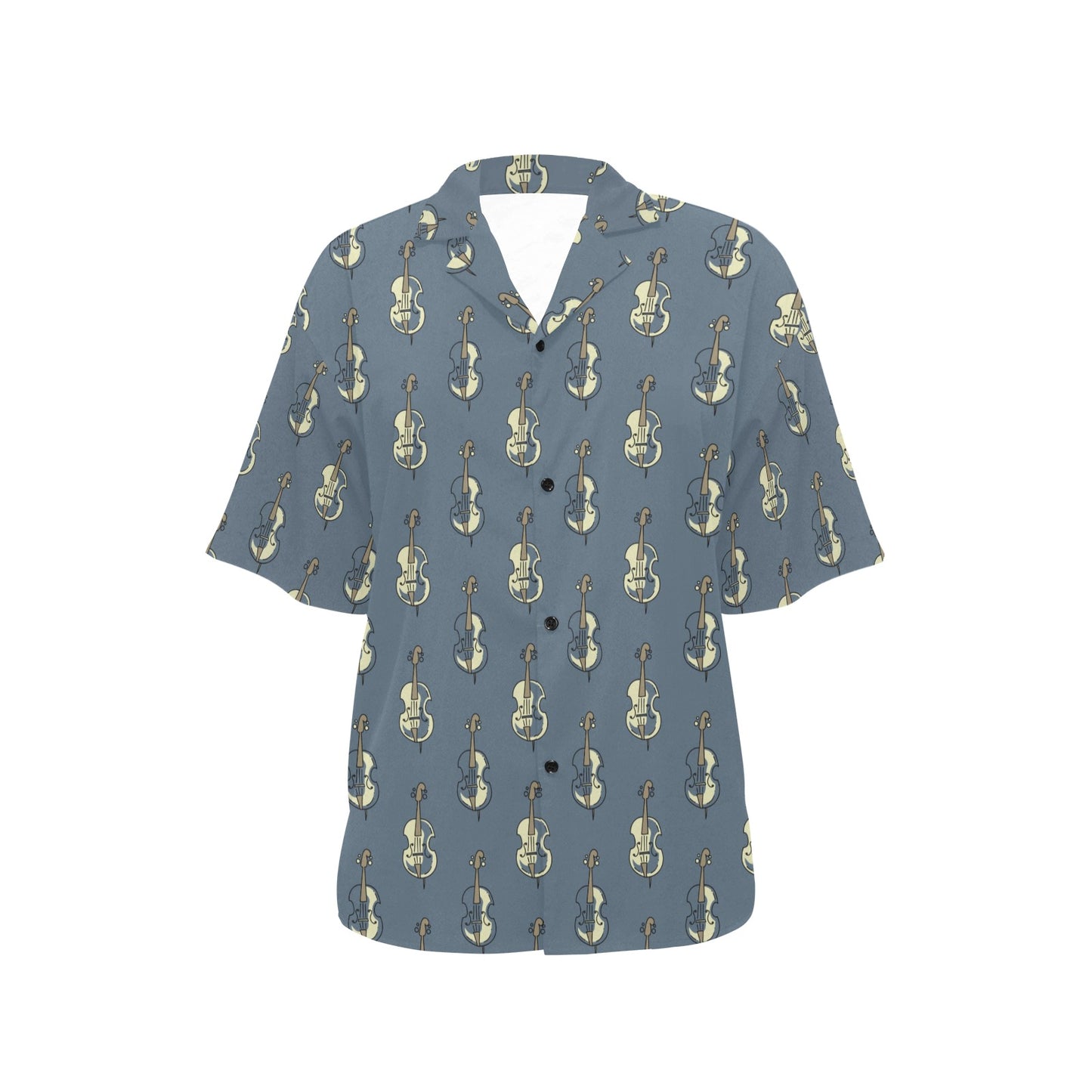 Violin Print Design LKS403 Women's Hawaiian Shirt