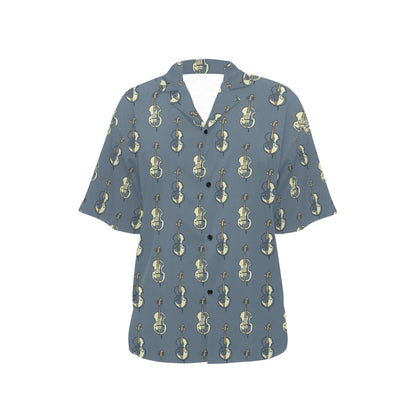 Violin Print Design LKS403 Women's Hawaiian Shirt