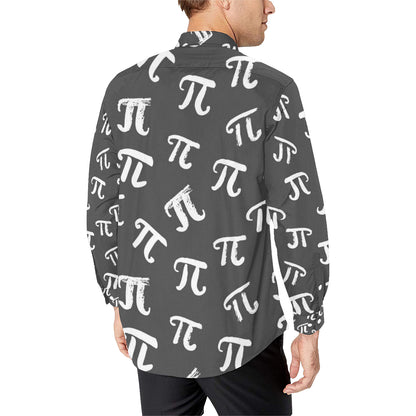 Pi Day Pattern Print Design A02 Men's Long Sleeve Shirt