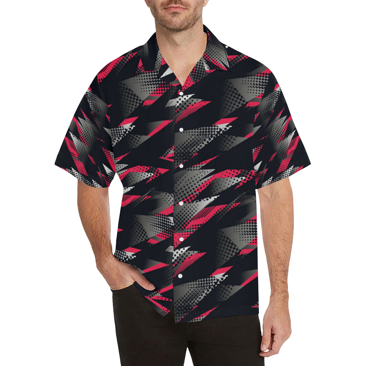 Racing Style Pattern Print Design A04 Men's Hawaiian Shirt