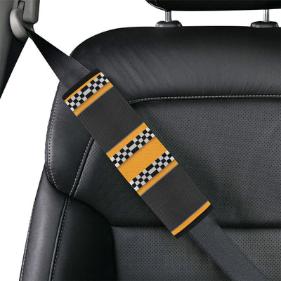 Checkered Pattern Print Design 01 Car Seat Belt Cover