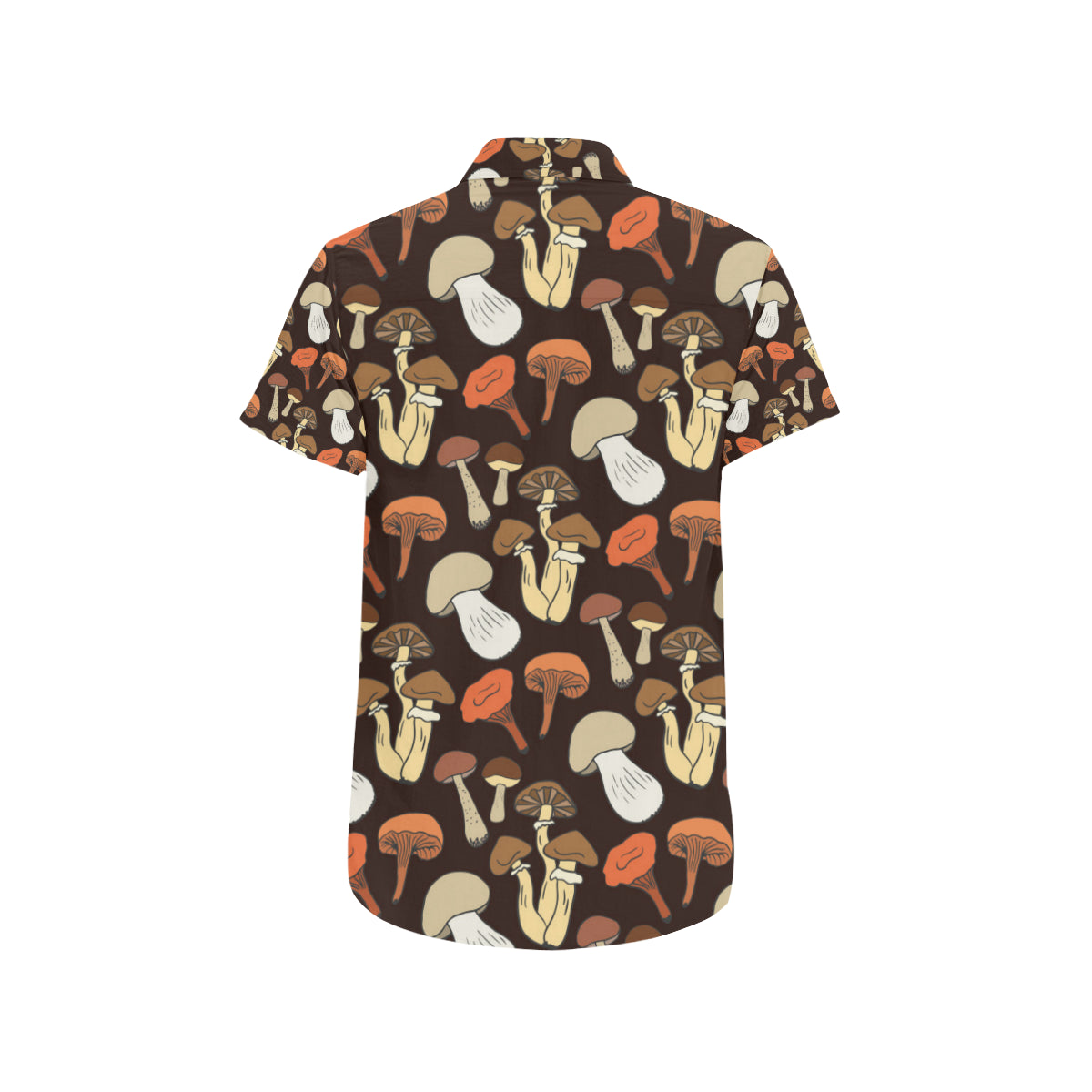 Mushroom Pattern Print Design A05 Men's Short Sleeve Button Up Shirt