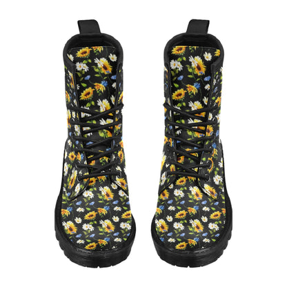 Sunflower Chamomile Bright Color Print Women's Boots