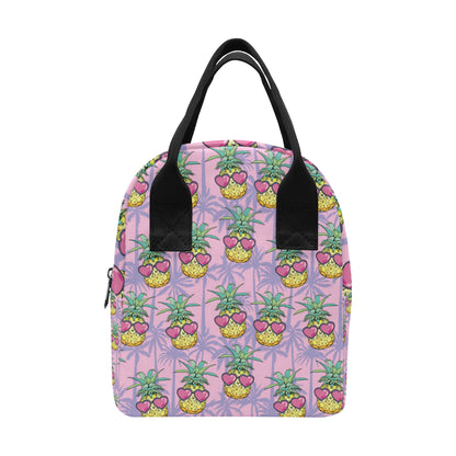 Pineapple Pattern Print Design PP06 Insulated Lunch Bag