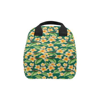 Plumeria Pattern Print Design PM07 Insulated Lunch Bag