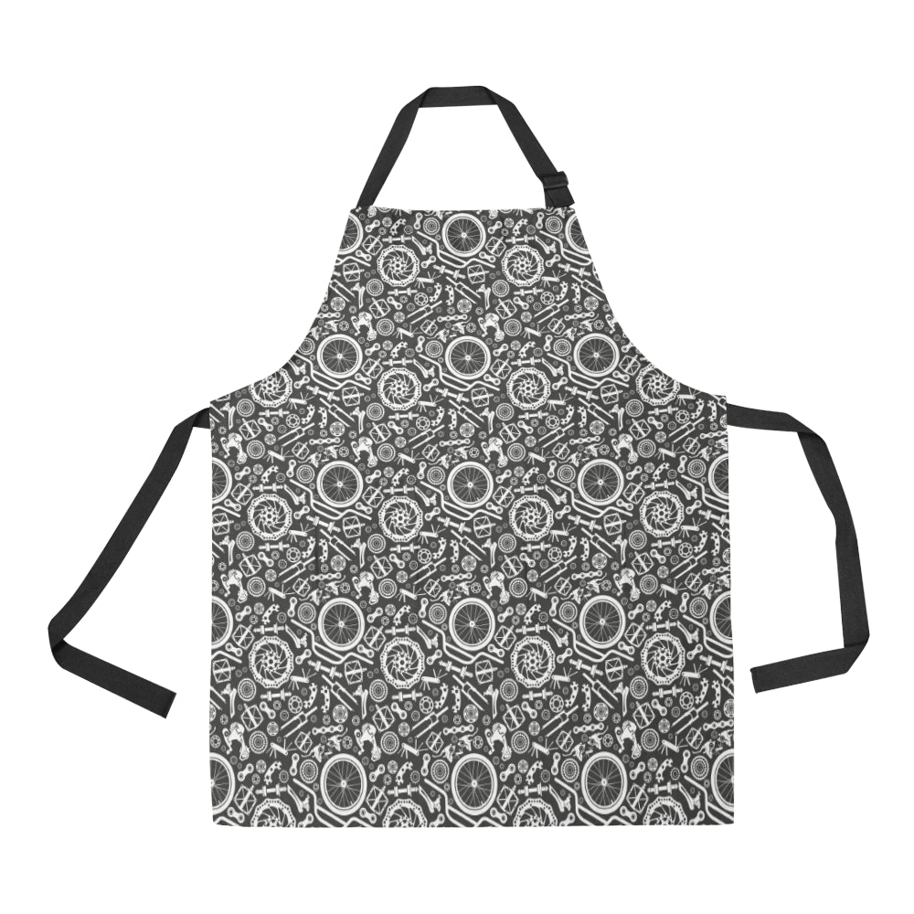 Bicycle Tools Pattern Print Design 02 Apron with Pocket