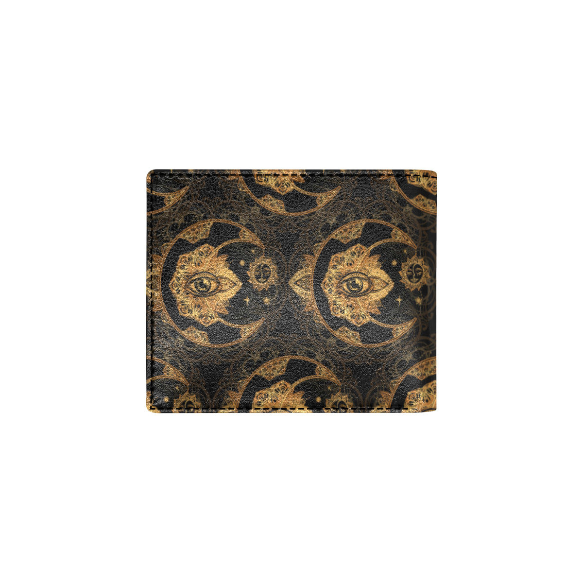 Sun Moon mandala Third eye Men's ID Card Wallet