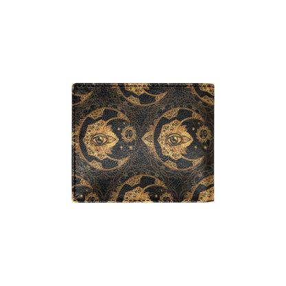 Sun Moon mandala Third eye Men's ID Card Wallet