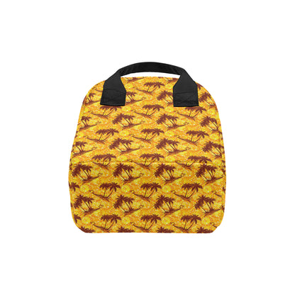 Palm Tree Pattern Print Design PT012 Insulated Lunch Bag