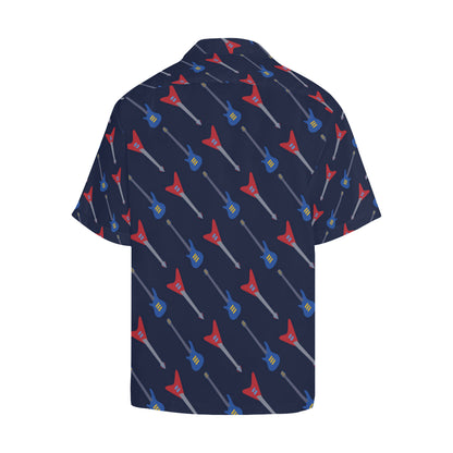 Electric Guitar Pattern Print Design 01 Men's Hawaiian Shirt