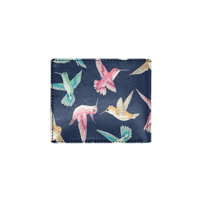 Hummingbird Cute Pattern Print Design 01 Men's ID Card Wallet