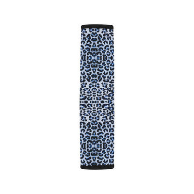 Leopard Blue Skin Print Car Seat Belt Cover