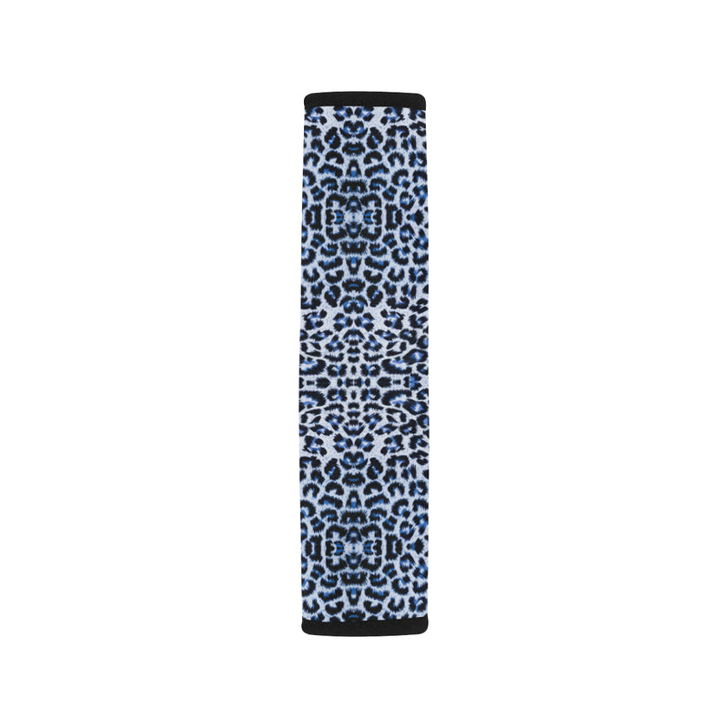 Leopard Blue Skin Print Car Seat Belt Cover