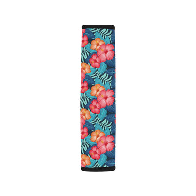 Red Hibiscus Pattern Print Design HB02 Car Seat Belt Cover