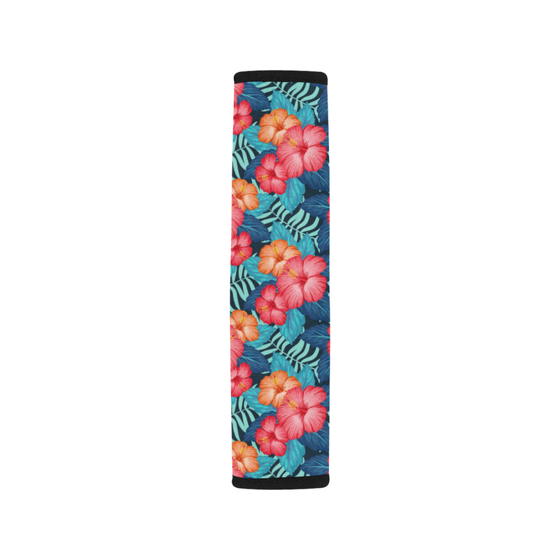 Red Hibiscus Pattern Print Design HB02 Car Seat Belt Cover