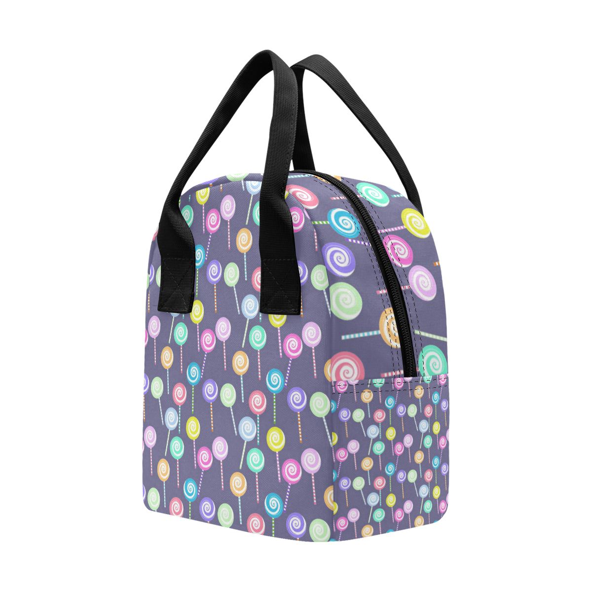 Lollipop Pattern Print Design LL03 Insulated Lunch Bag