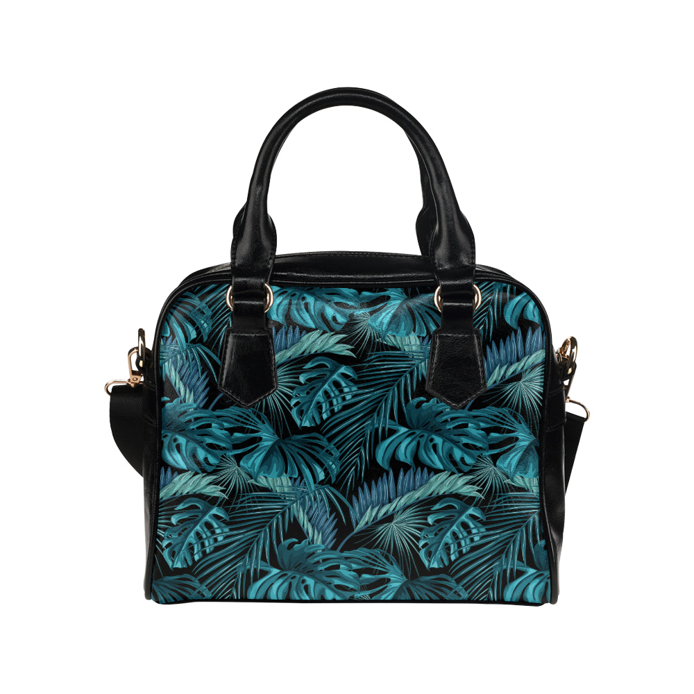 Palm Leaf Pattern Print Design A03 Shoulder Handbag