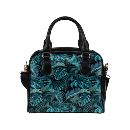 Palm Leaf Pattern Print Design A03 Shoulder Handbag
