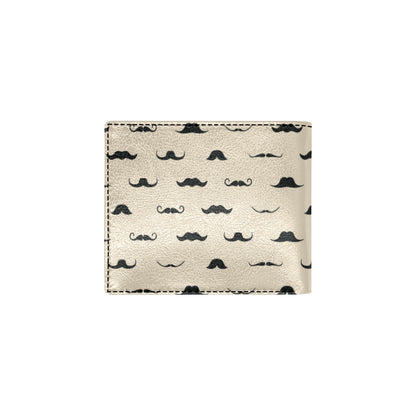 Mustache Pattern Print Design A03 Men's ID Card Wallet