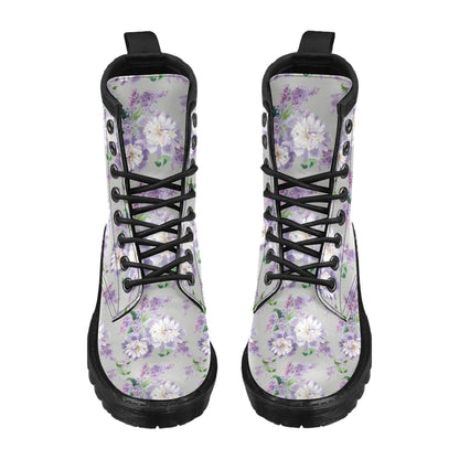Lilac Pattern Print Design LI07 Women's Boots