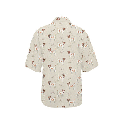 Russell Terriers With Bone Print Design LKS302 Women's Hawaiian Shirt