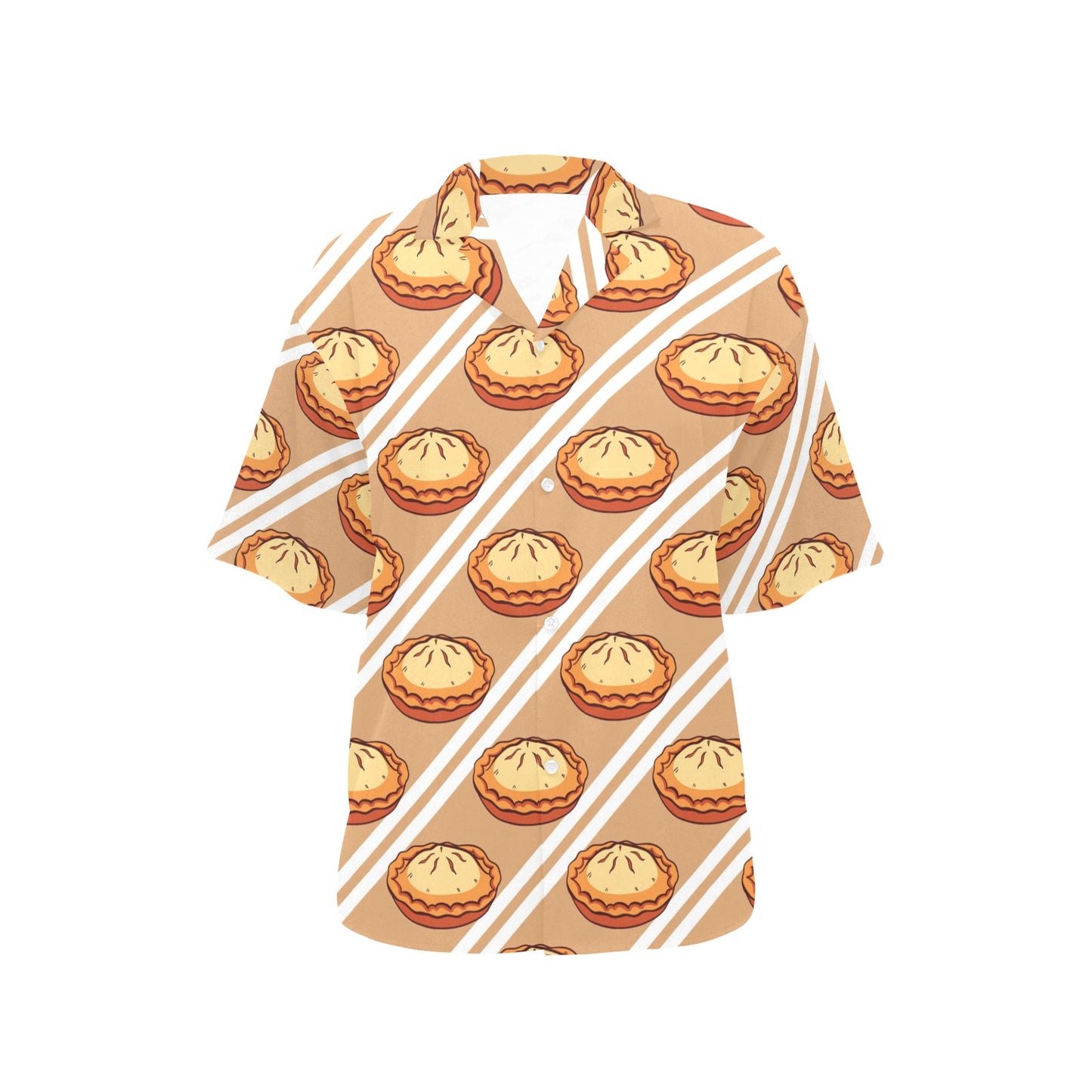 Pie Pattern Print Design A02 Women's Hawaiian Shirt