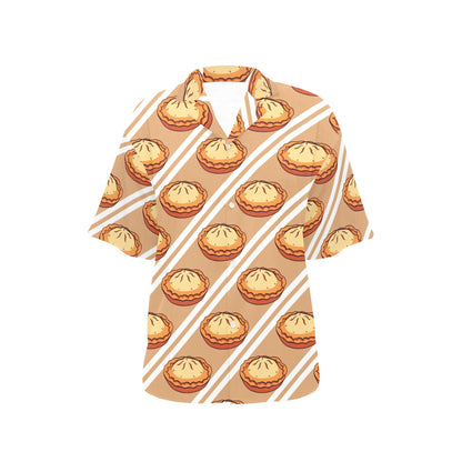 Pie Pattern Print Design A02 Women's Hawaiian Shirt