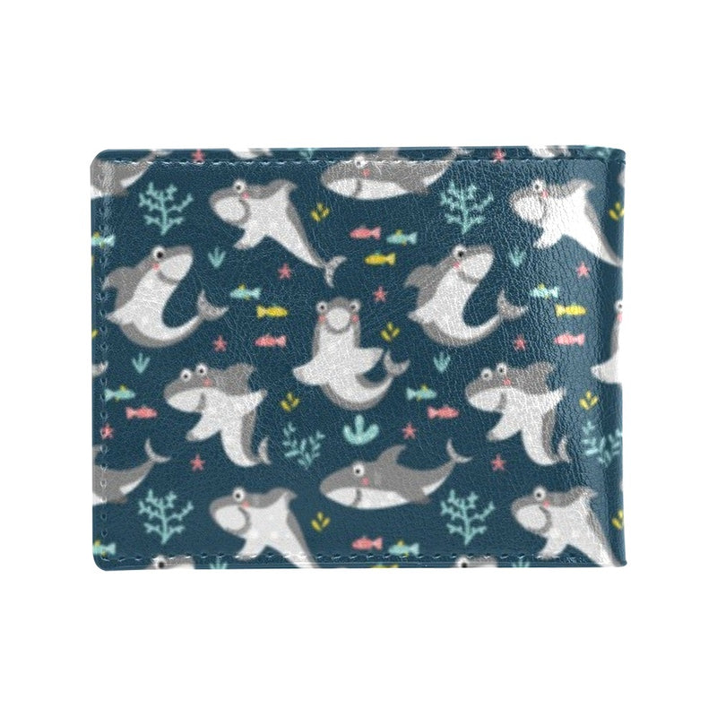 Shark Print Design LKS307 Men's ID Card Wallet