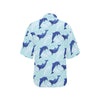 Dolphin Heart Pattern Women's Hawaiian Shirt