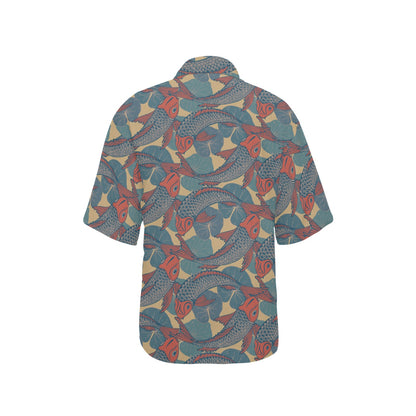 Pisces Pattern Print Design A01 Women's Hawaiian Shirt