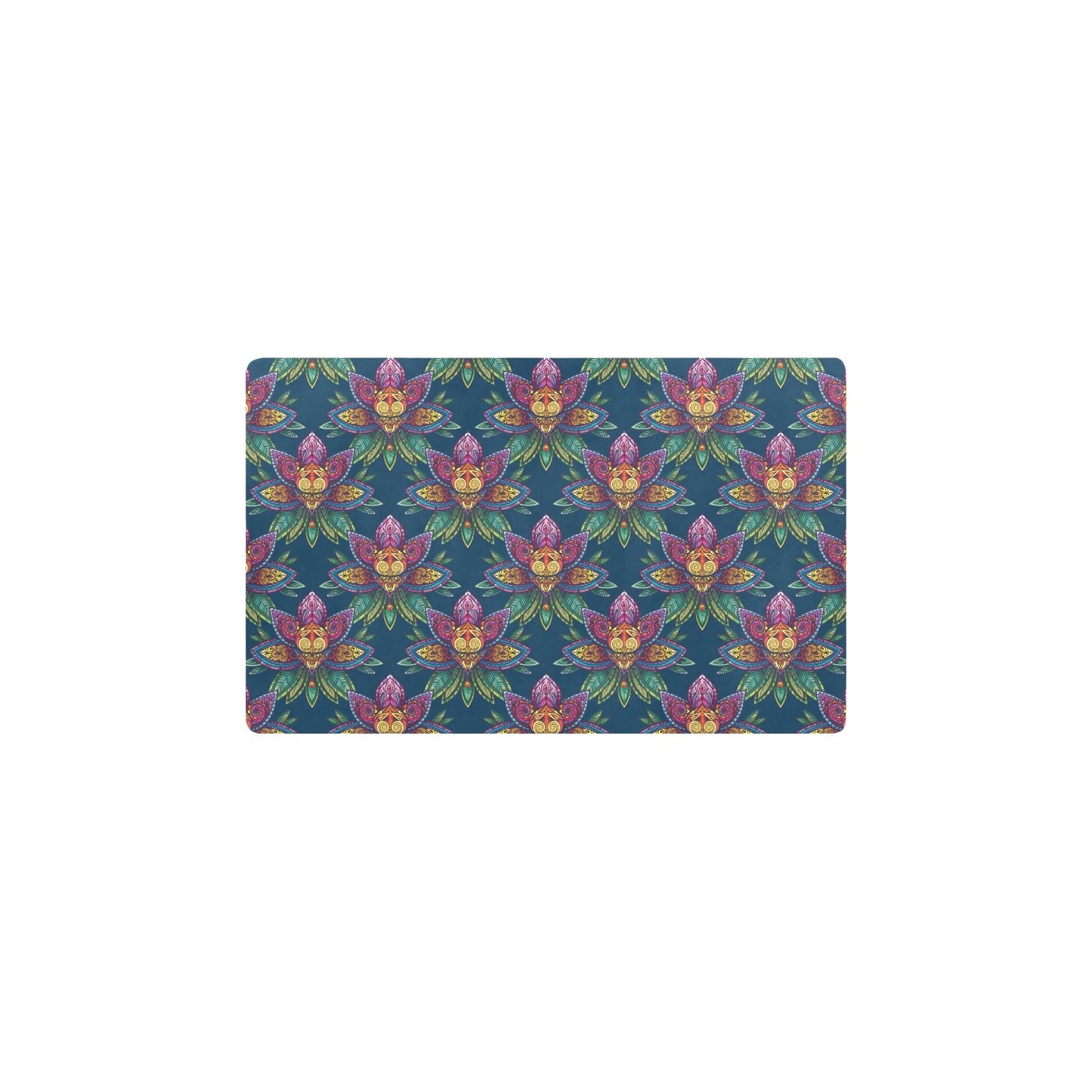 lotus Boho Pattern Print Design LO04 Kitchen Mat