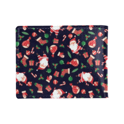 Santa Christmas Themed Print Design LKS304 Men's ID Card Wallet