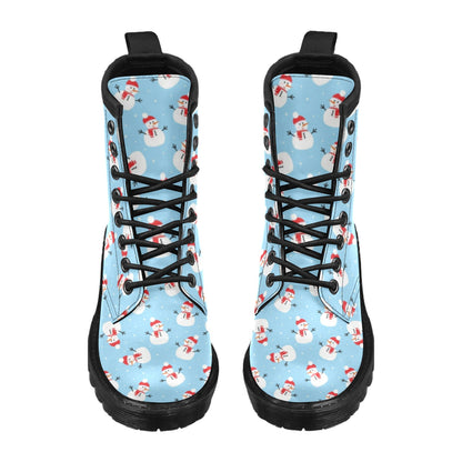 Snowman Print Design LKS305 Women's Boots