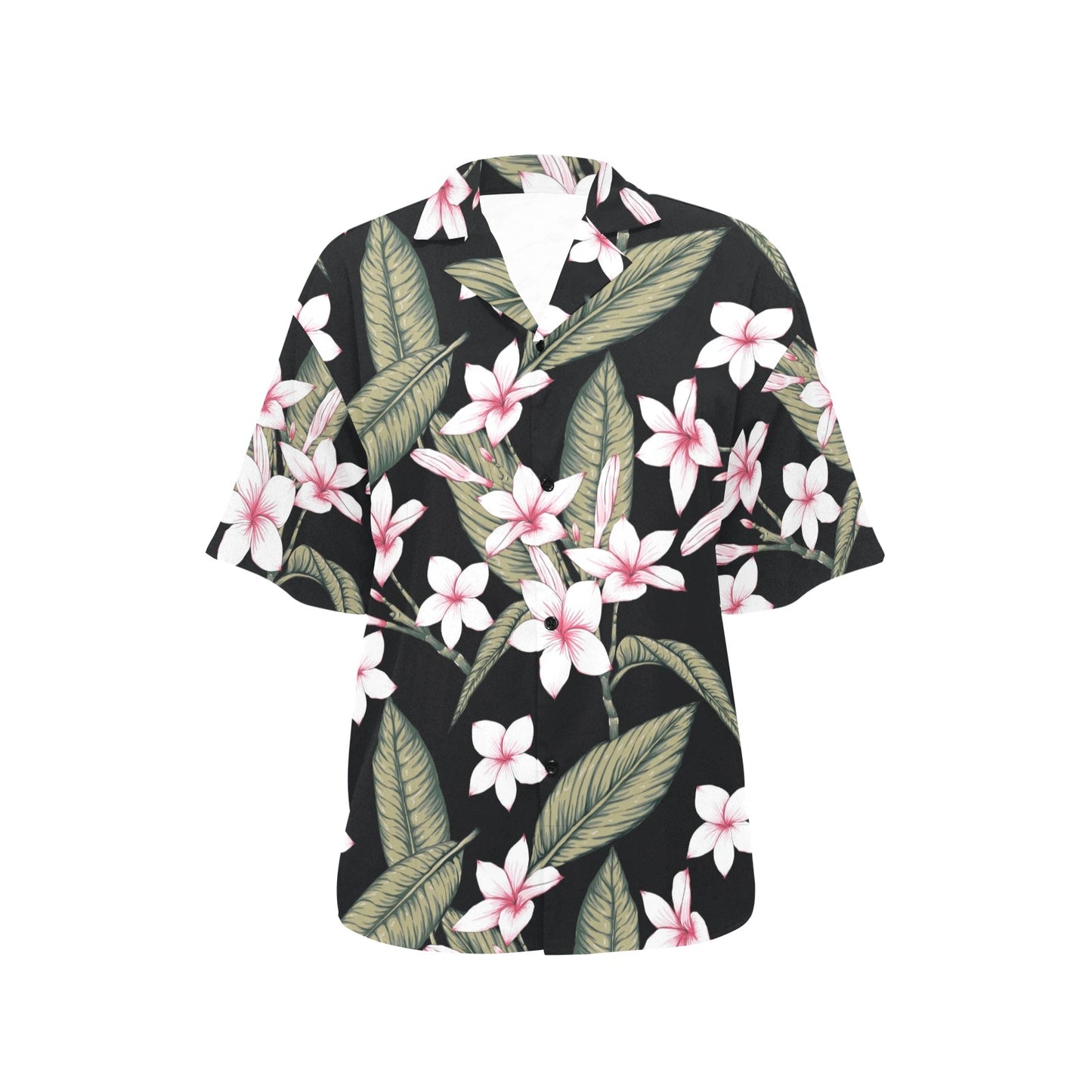 Plumeria Pattern Print Design PM021 Women's Hawaiian Shirt