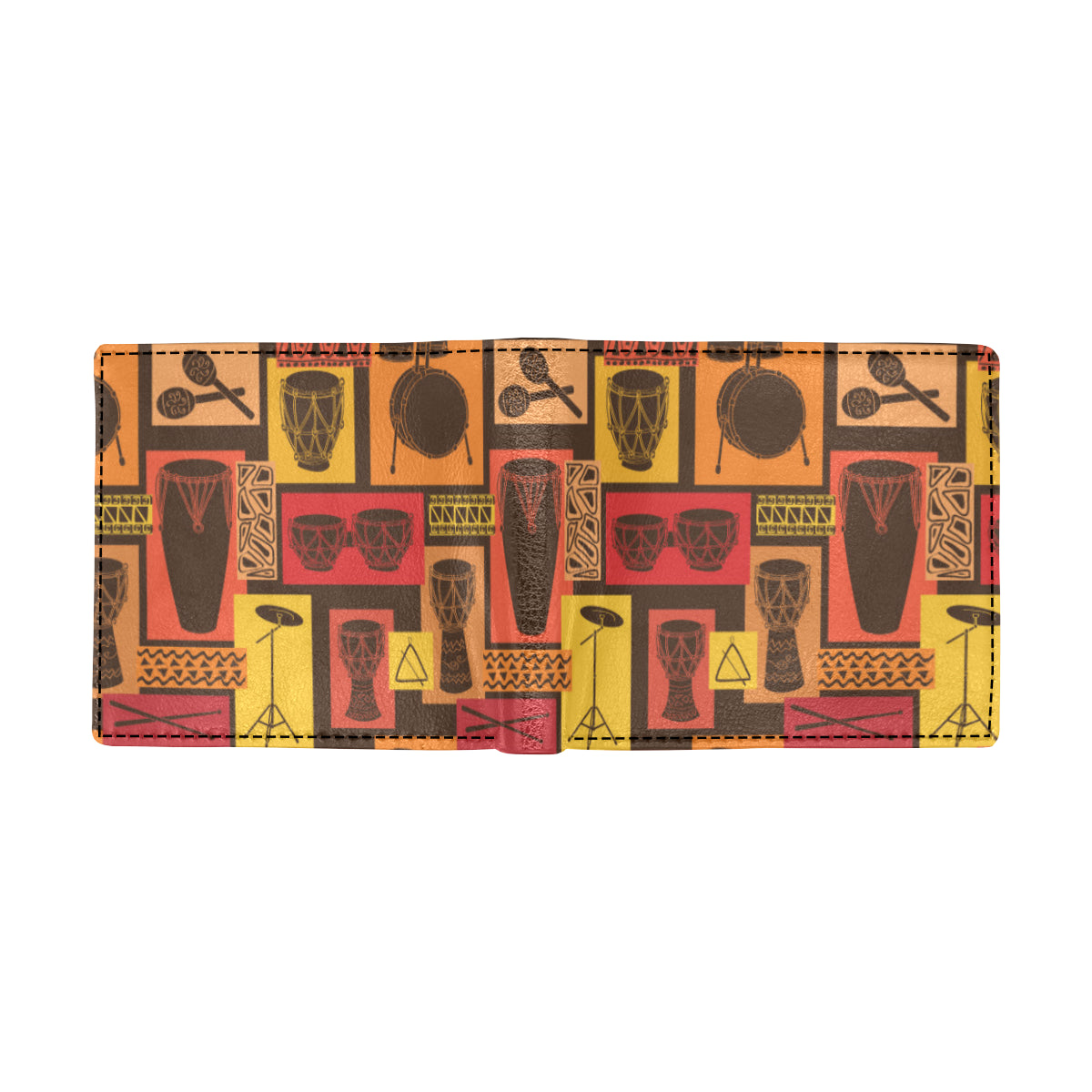 Percussion Pattern Print Design 02 Men's ID Card Wallet