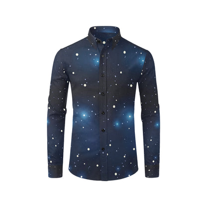 Night sky Pattern Print Design A02 Men's Long Sleeve Shirt