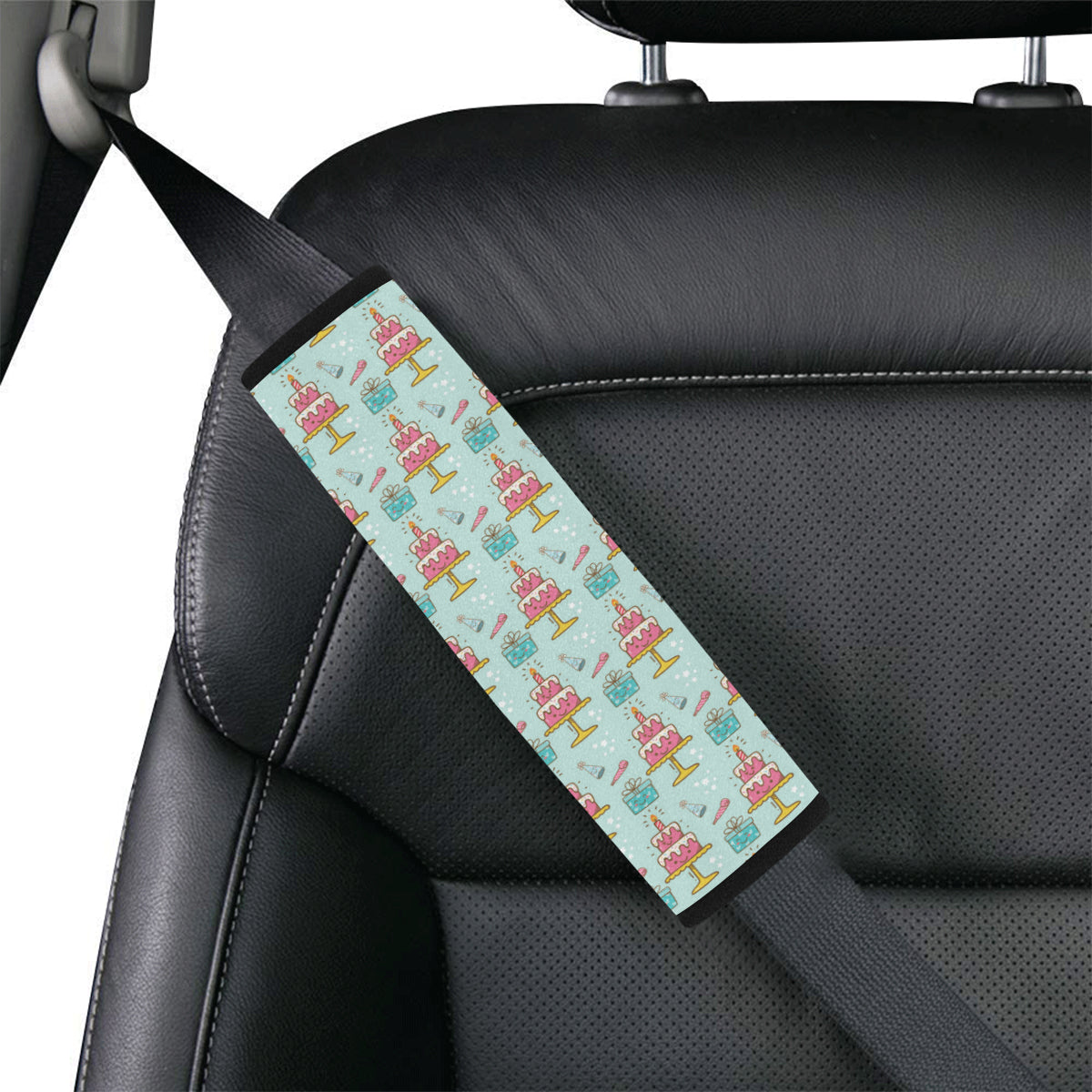 Cake Pattern Print Design 06 Car Seat Belt Cover