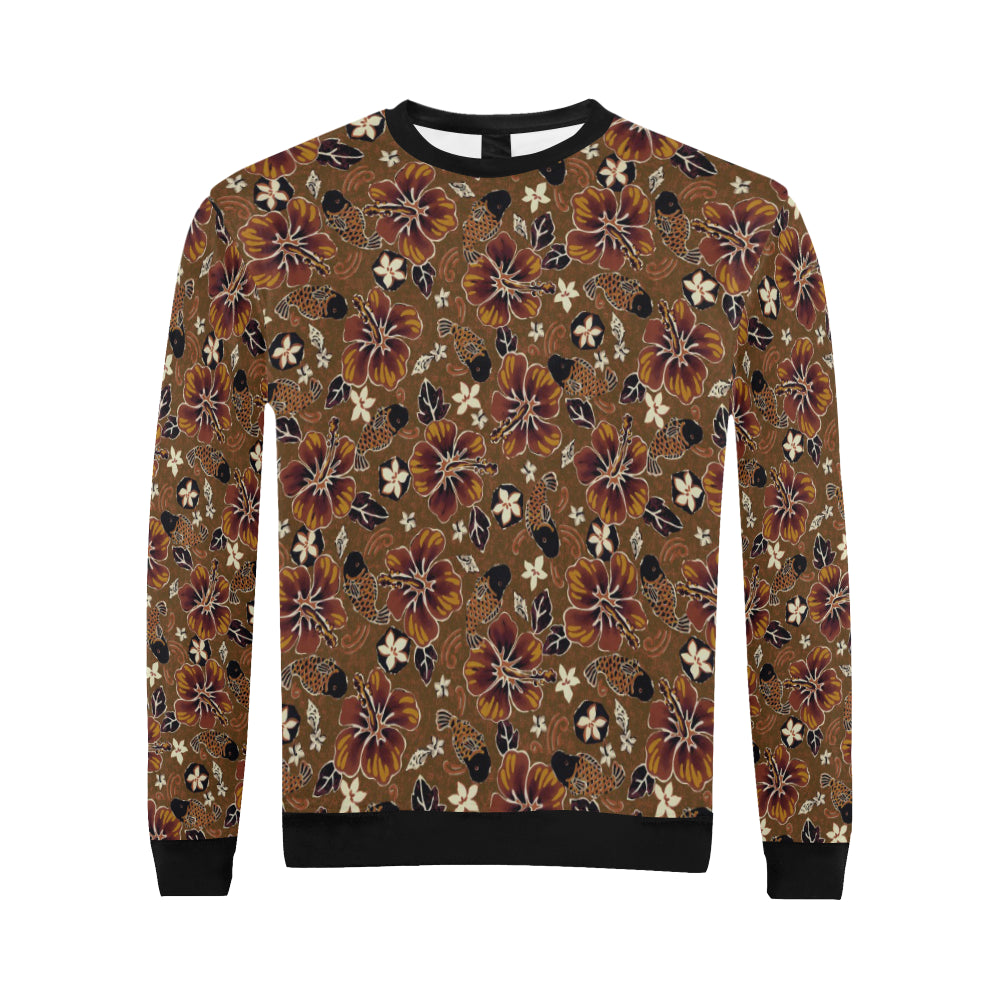 Hawaiian Themed Pattern Print Design H01 Men Long Sleeve Sweatshirt