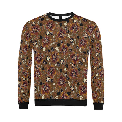 Hawaiian Themed Pattern Print Design H01 Men Long Sleeve Sweatshirt