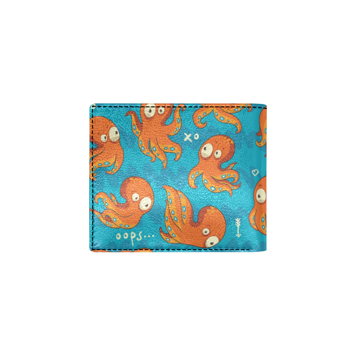 Octopus Pattern Print Design A02 Men's ID Card Wallet