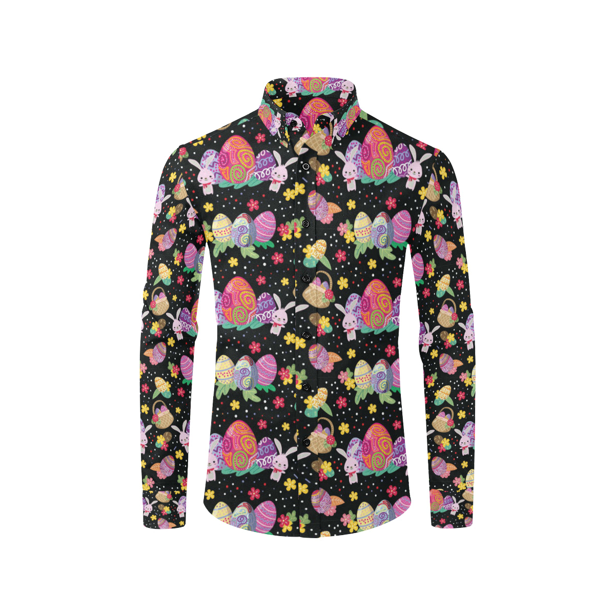 Easter Eggs Pattern Print Design RB06 Men's Long Sleeve Shirt