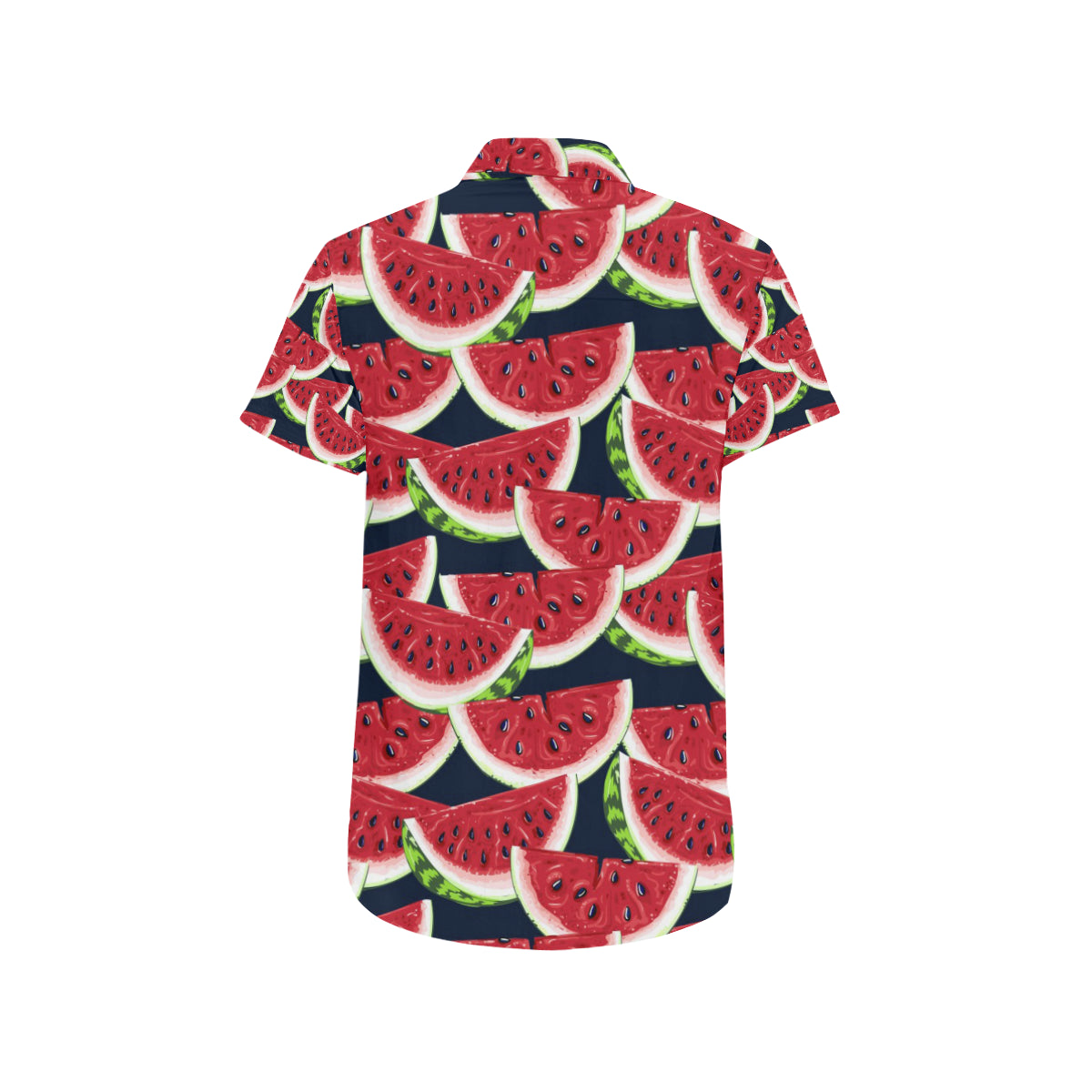 Watermelon Pattern Print Design WM011 Men's Short Sleeve Button Up Shirt