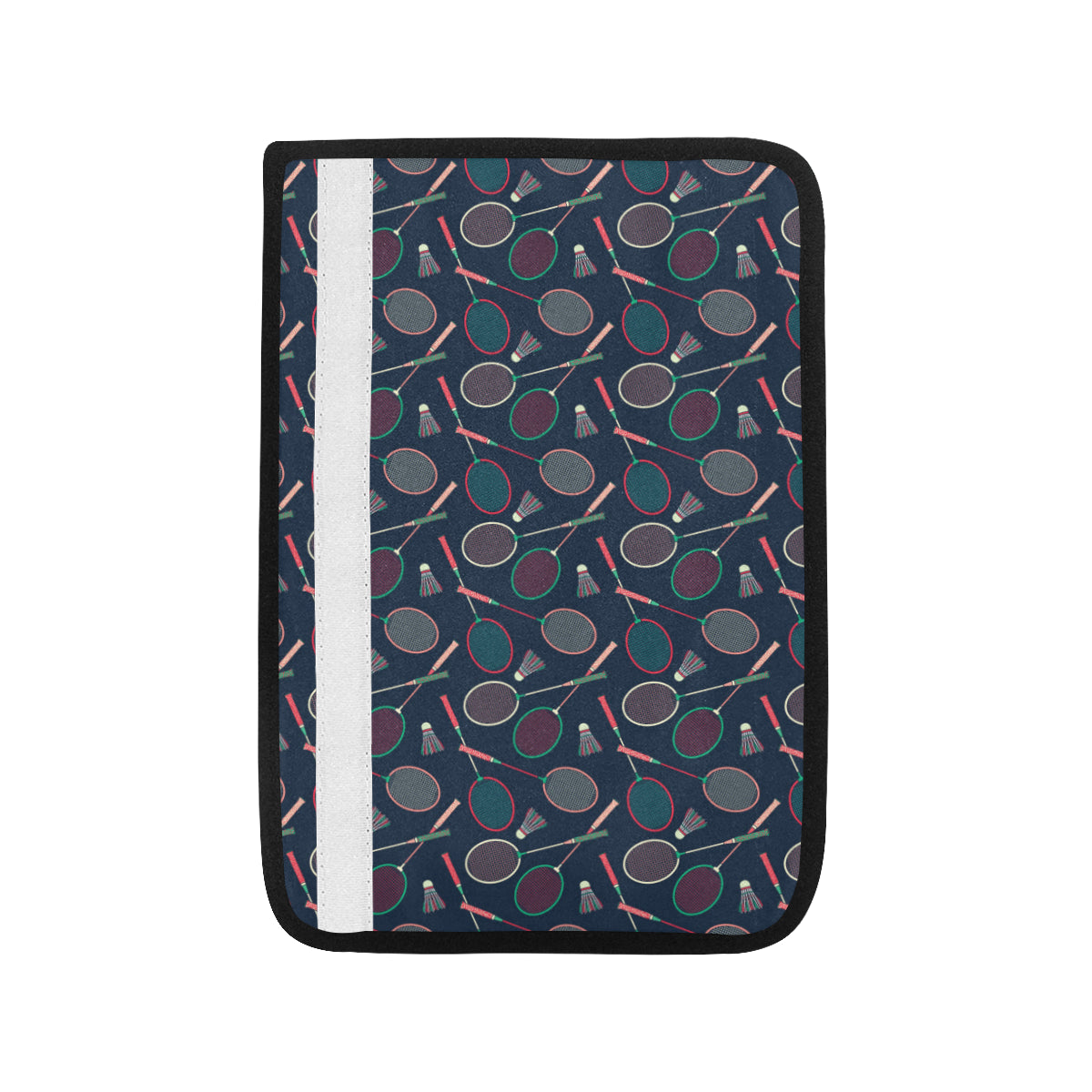 Badminton Pattern Print Design 03 Car Seat Belt Cover