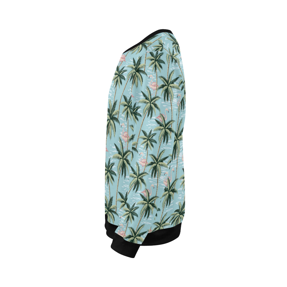 Palm Tree Pattern Print Design PT05 Men Long Sleeve Sweatshirt