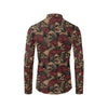 Microphone Skull Rose Pattern Print Design 02 Men's Long Sleeve Shirt