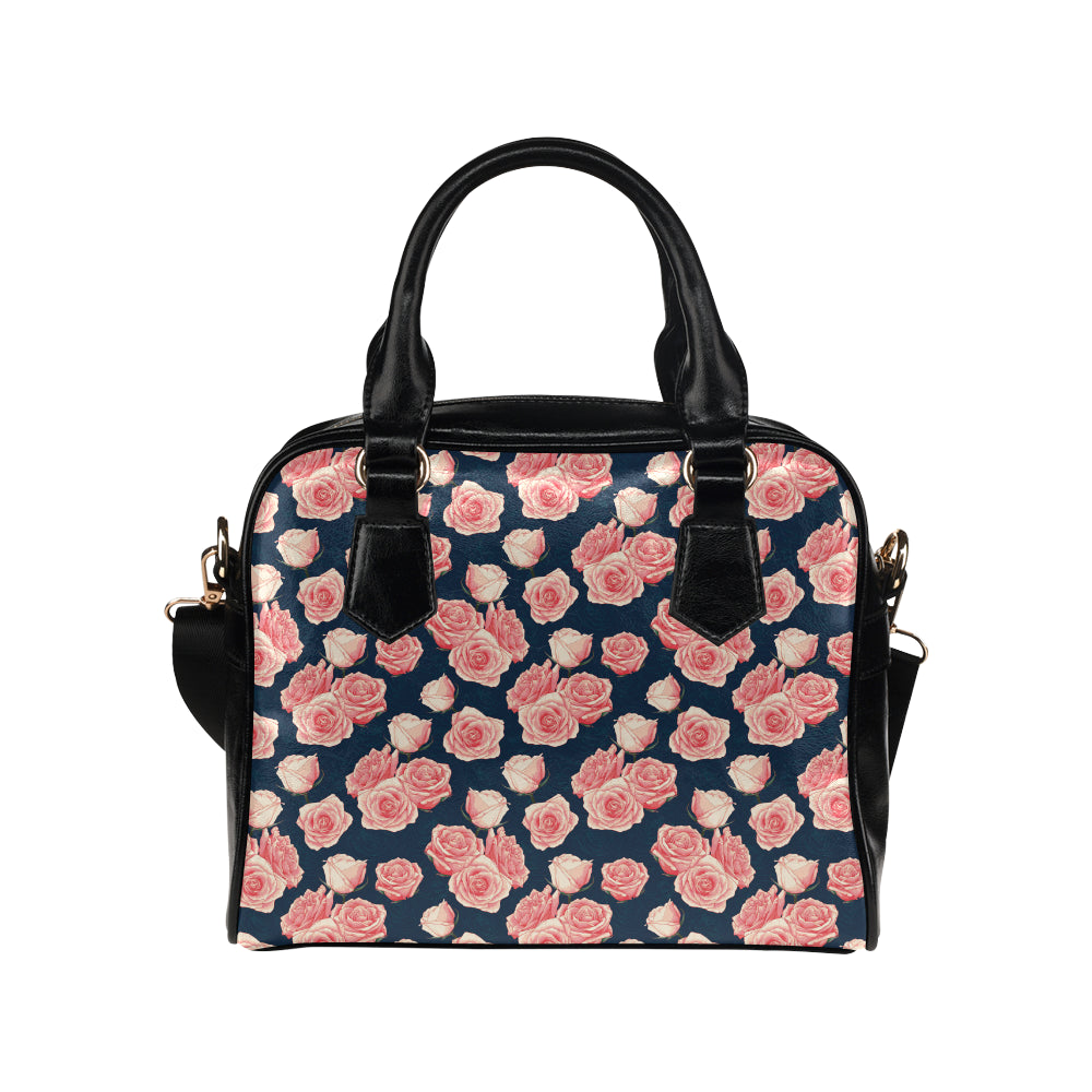 Rose Pattern Print Design A03 Shoulder Handbag