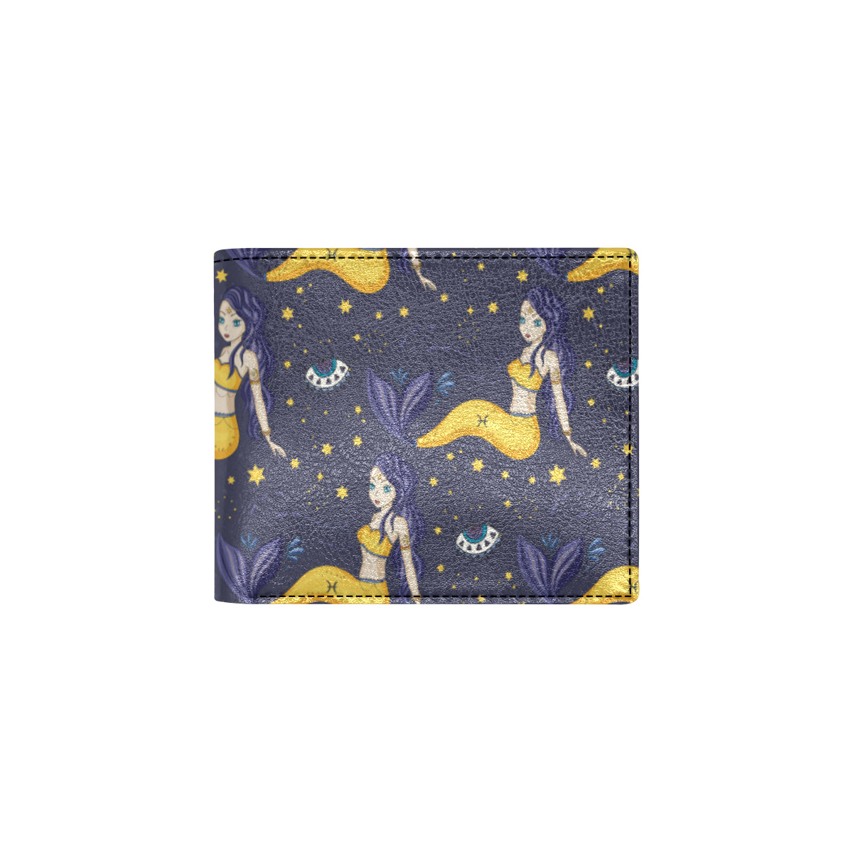 Pisces Pattern Print Design A04 Men's ID Card Wallet