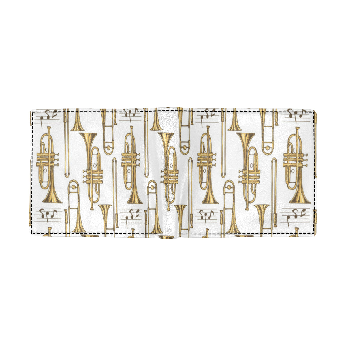Trombone Pattern Print Design 04 Men's ID Card Wallet