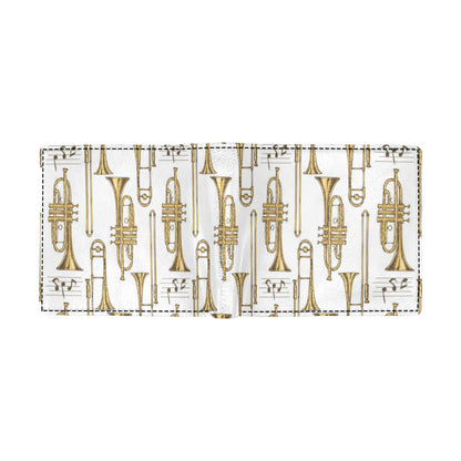 Trombone Pattern Print Design 04 Men's ID Card Wallet
