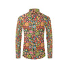 Flower Power Peace Paisley Themed Print Men's Long Sleeve Shirt